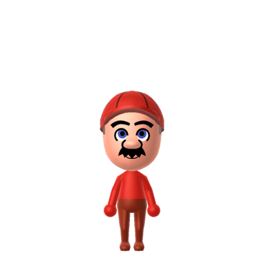 Mario Mii built in the Mii Creator Online for Tomodachi Life