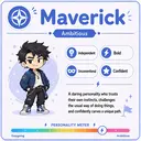 Maverick Mii — Ambitious group on the Tomodachi Life personality chart