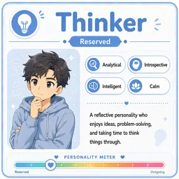 Thinker Mii — INTJ match in Tomodachi Life