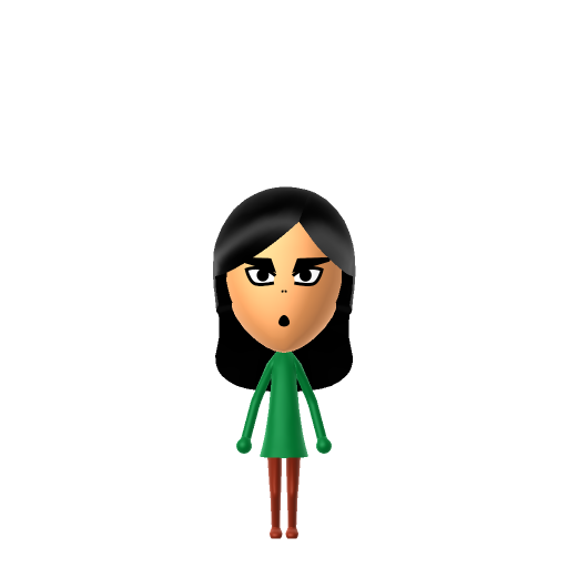 Elphaba Mii QR code — tap to download the 3DS QR or copy Studio code