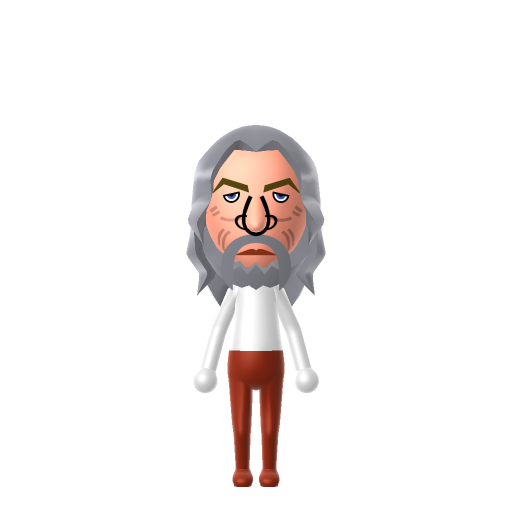 Gandalf Mii QR code — tap to download the 3DS QR or copy Studio code