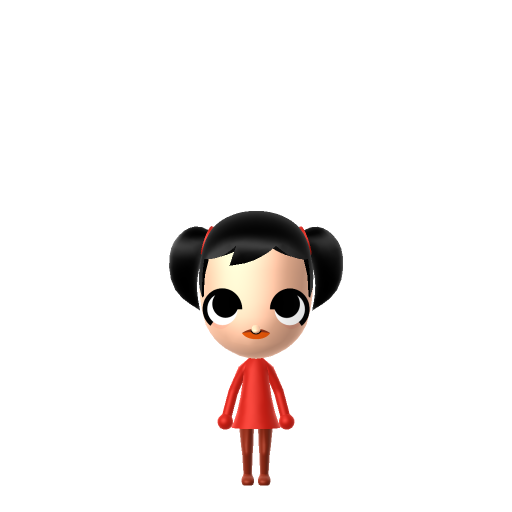 Pomni Mii QR code — tap to download the 3DS QR or copy Studio code